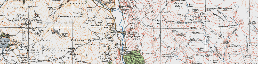 Old map of Conistone in 1925