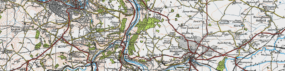 Old map of Conkwell in 1919