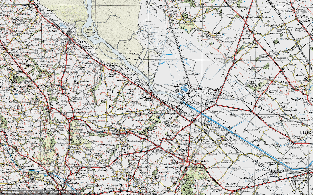 Old Map of Connah's Quay, 1924 in 1924