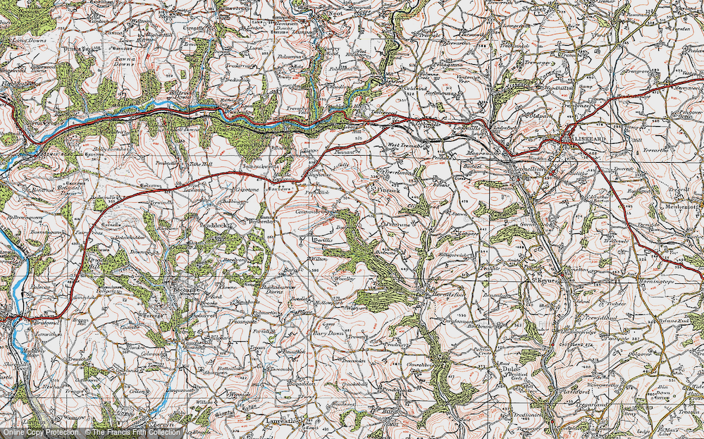 Old Map of Connon, 1919 in 1919