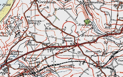 Old map of Connor Downs in 1919