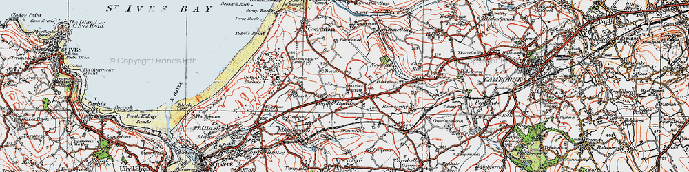 Old map of Connor Downs in 1919