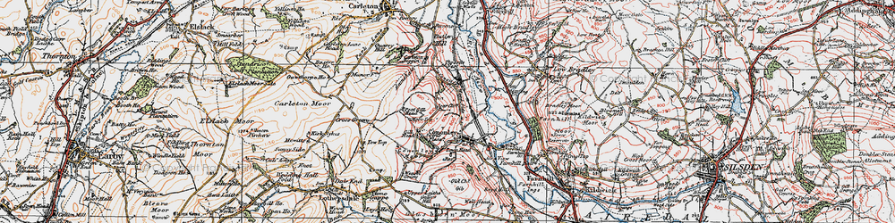 Old map of Cononley in 1925