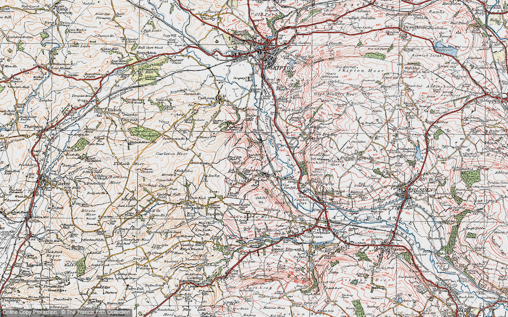 Old Map of Cononley Woodside, 1925 in 1925