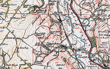 Old map of Cononley Woodside in 1925