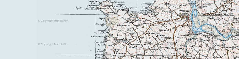 Old map of Constantine Bay in 1919