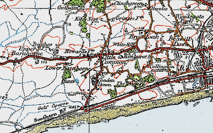 Old map of Cooden in 1921