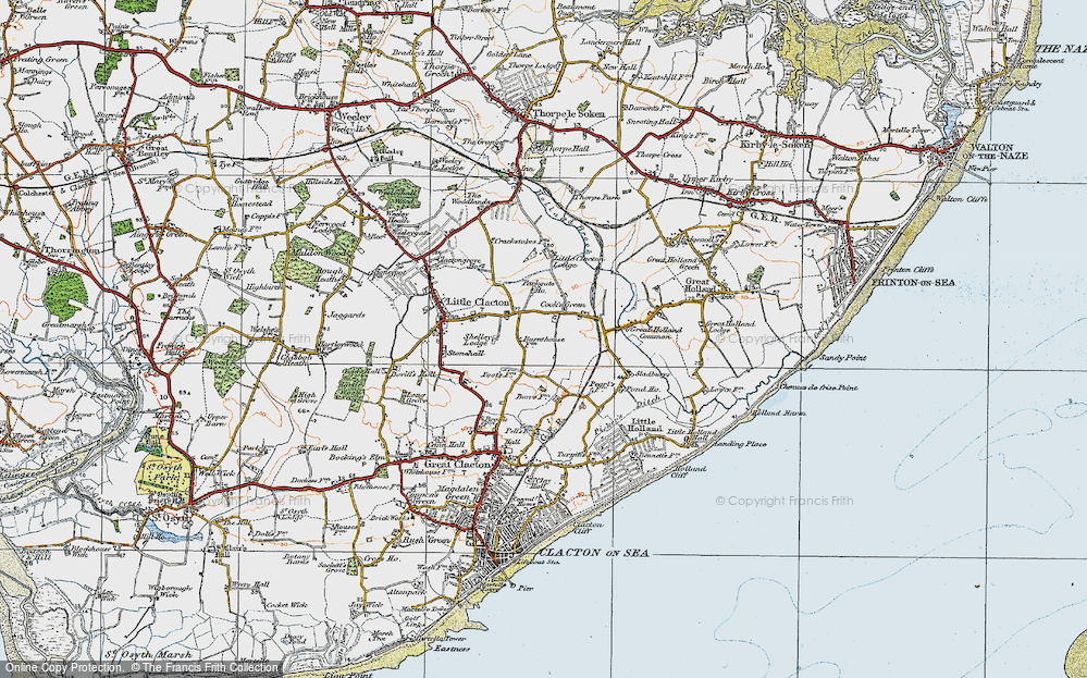 Old Map of Cook's Green, 1921 in 1921