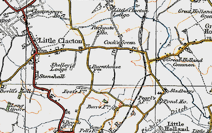 Old map of Cook's Green in 1921