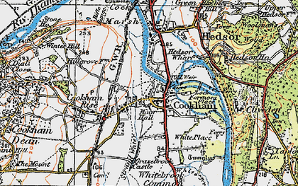 Old map of Cookham in 1919