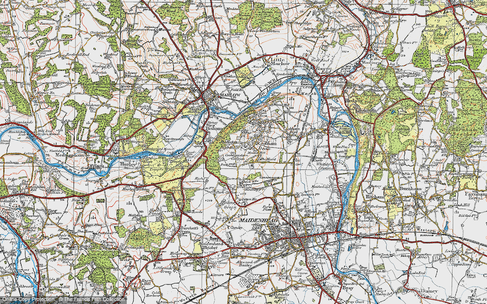 Old Map of Cookham Dean, 1919 in 1919