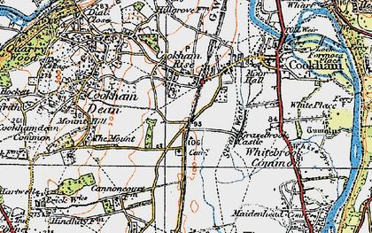 Old map of Cookham Rise in 1919