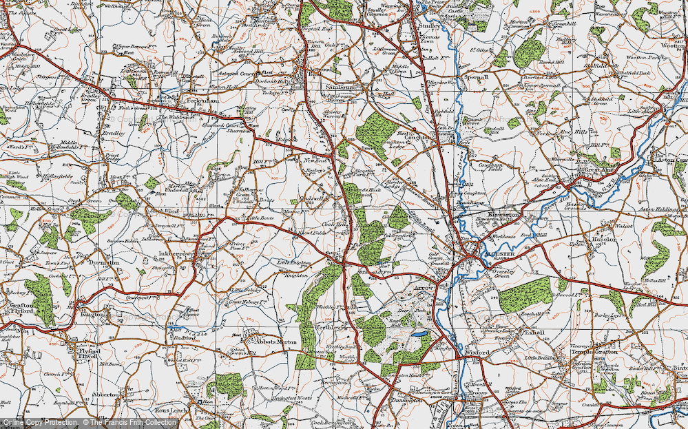 Old Map of Cookhill, 1919 in 1919