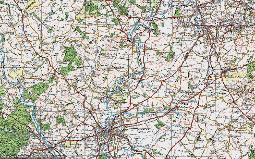 Old Map of Cookley, 1921 in 1921