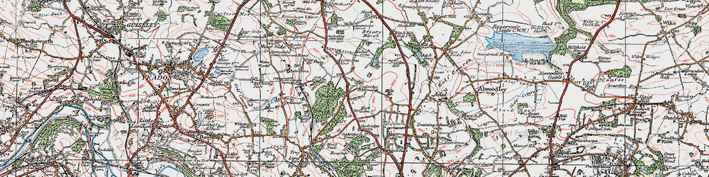 Old map of Cookridge in 1925