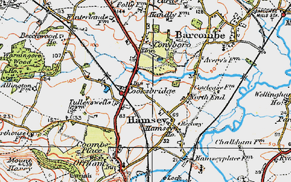 Old map of Cooksbridge in 1920