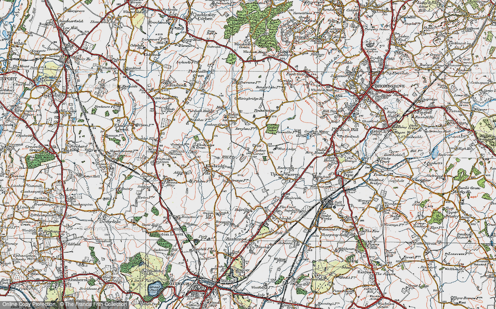 Old Map of Cooksey Corner, 1919 in 1919