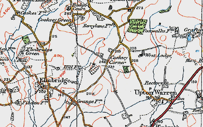 Old map of Cooksey Corner in 1919