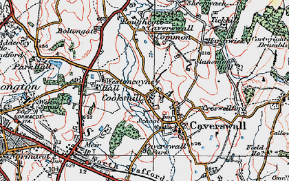 Old map of Cookshill in 1921