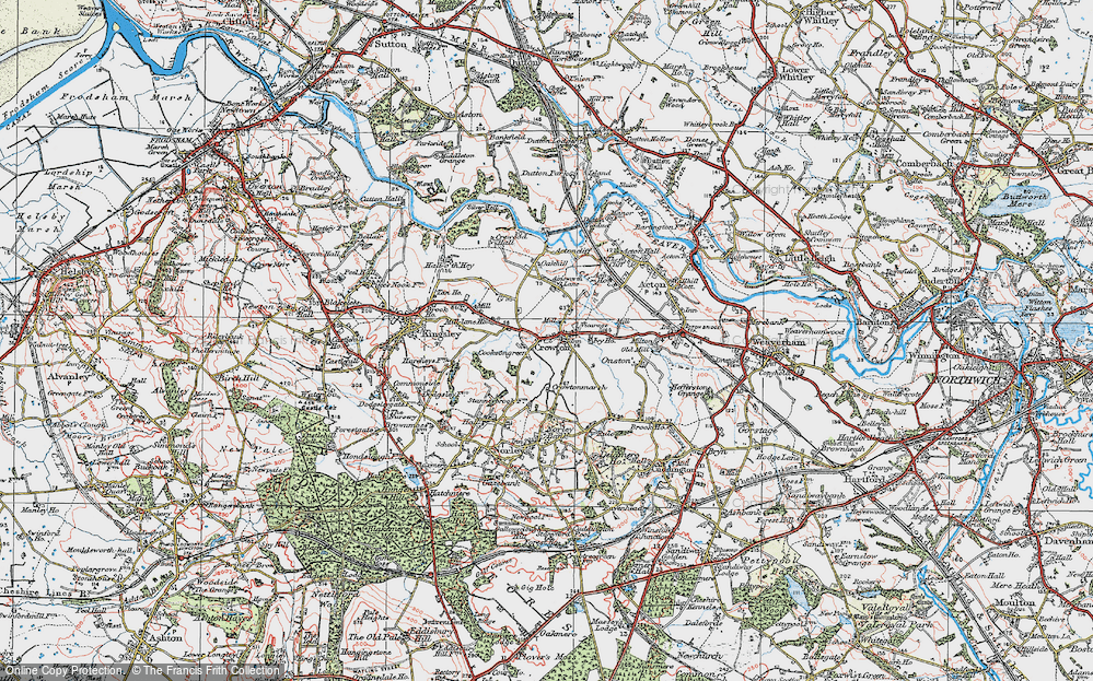 Old Map of Cooksongreen, 1923 in 1923