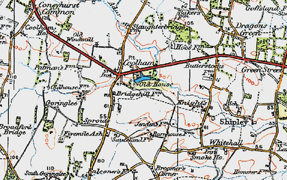 Old map of Coolham in 1920