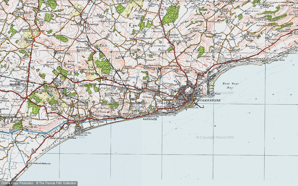 Old Map of Coolinge, 1920 in 1920