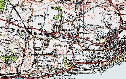 Old map of Coolinge in 1920