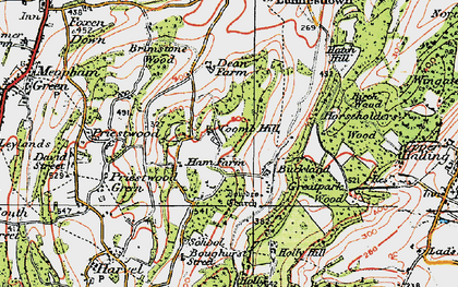 Old map of Coomb Hill in 1920