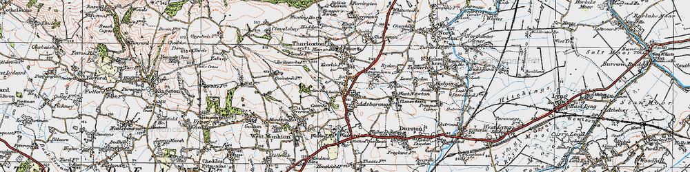 Old map of Coombe in 1919