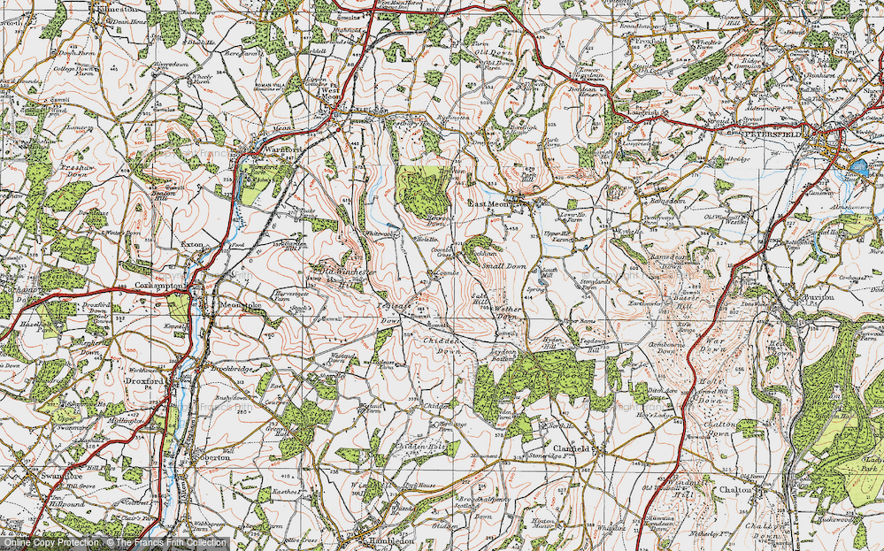 Old Map of Coombe, 1919 in 1919