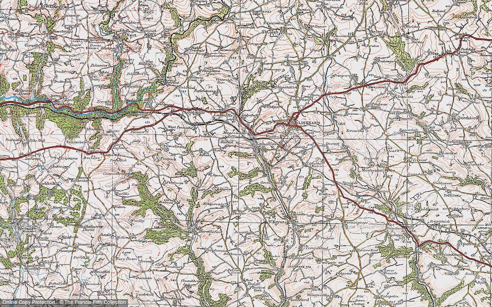 Old Map of Coombe, 1919 in 1919