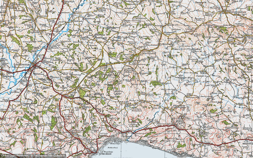 Old Map of Coombe, 1919 in 1919