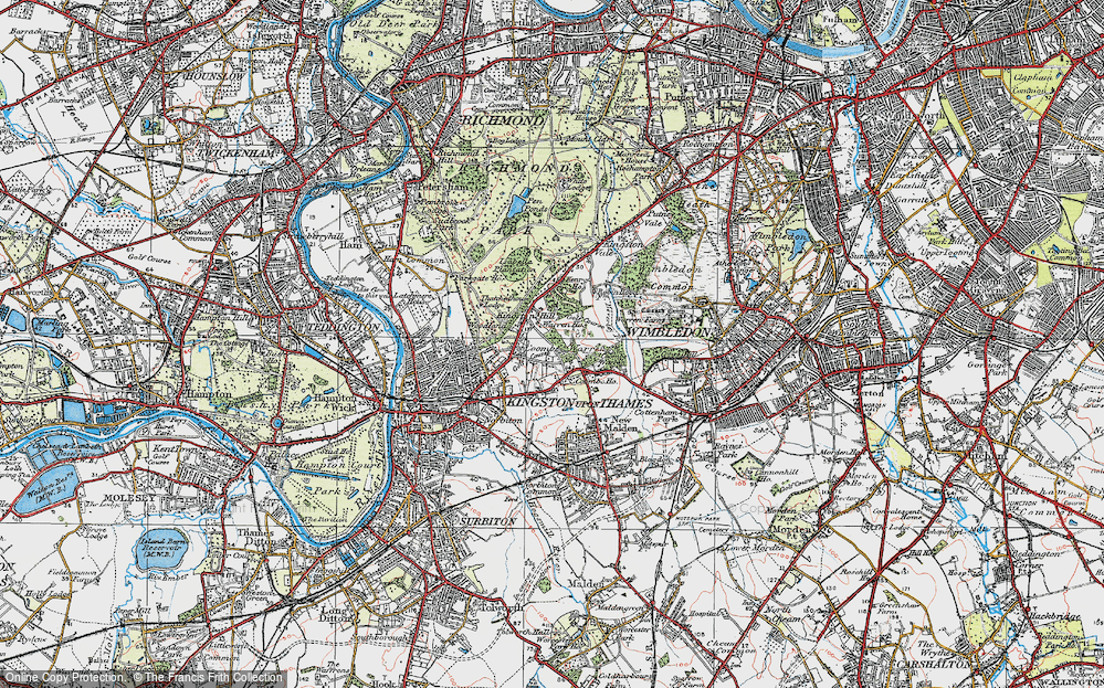 Old Map of Coombe, 1920 in 1920