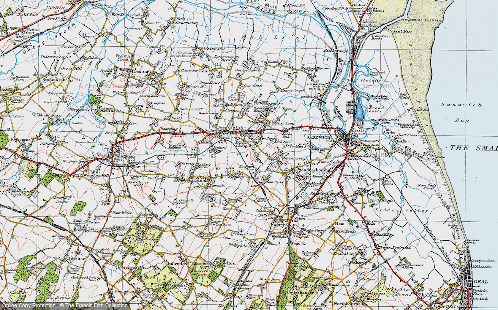 Old Map of Coombe, 1920 in 1920