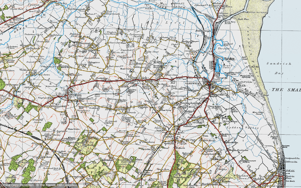 Old Map of Historic Map covering Ringleton Manor in 1920