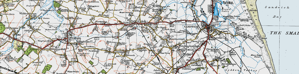 Old map of Coombe in 1920