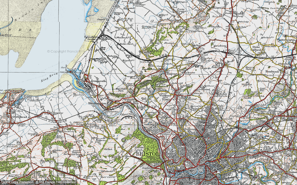 Old Map of Coombe Dingle, 1919 in 1919