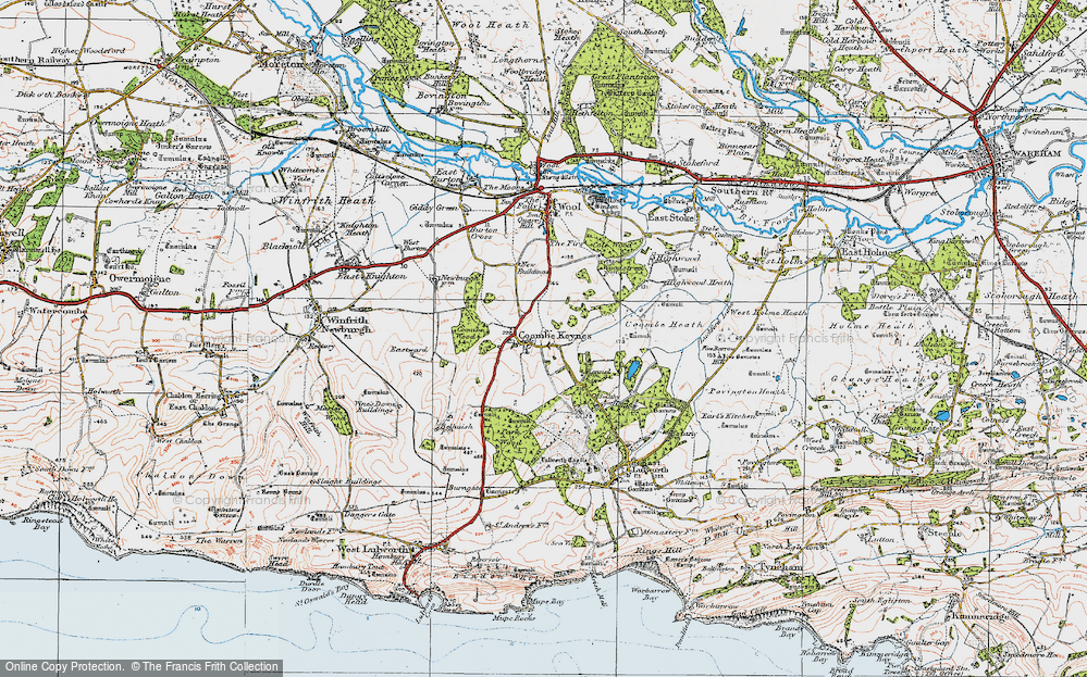 Old Map of Coombe Keynes, 1919 in 1919