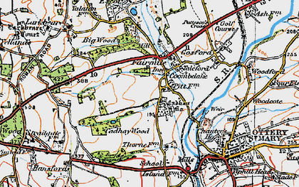 Old map of Coombelake in 1919