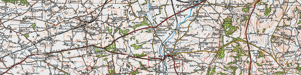 Old map of Coombelake in 1919