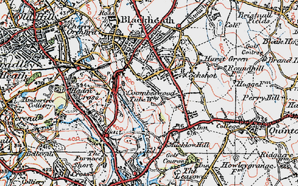 Old map of Coombeswood in 1921