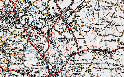 Old map of Dudley Canal in 1921