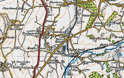 Old map of Coombses in 1919