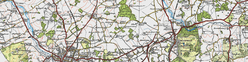 Old map of Cooper's Green in 1920
