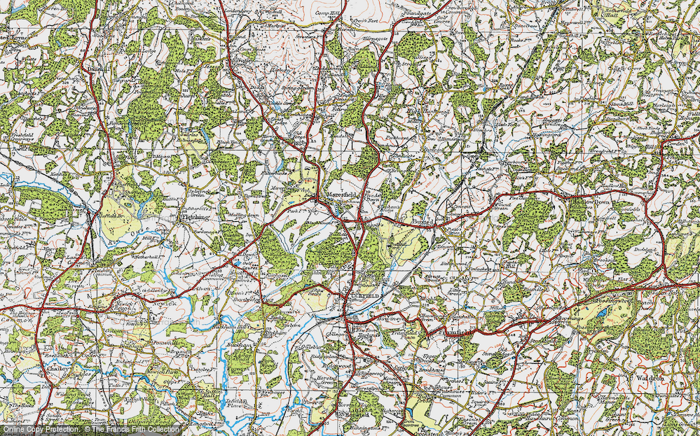 Old Map of Cooper's Green, 1920 in 1920