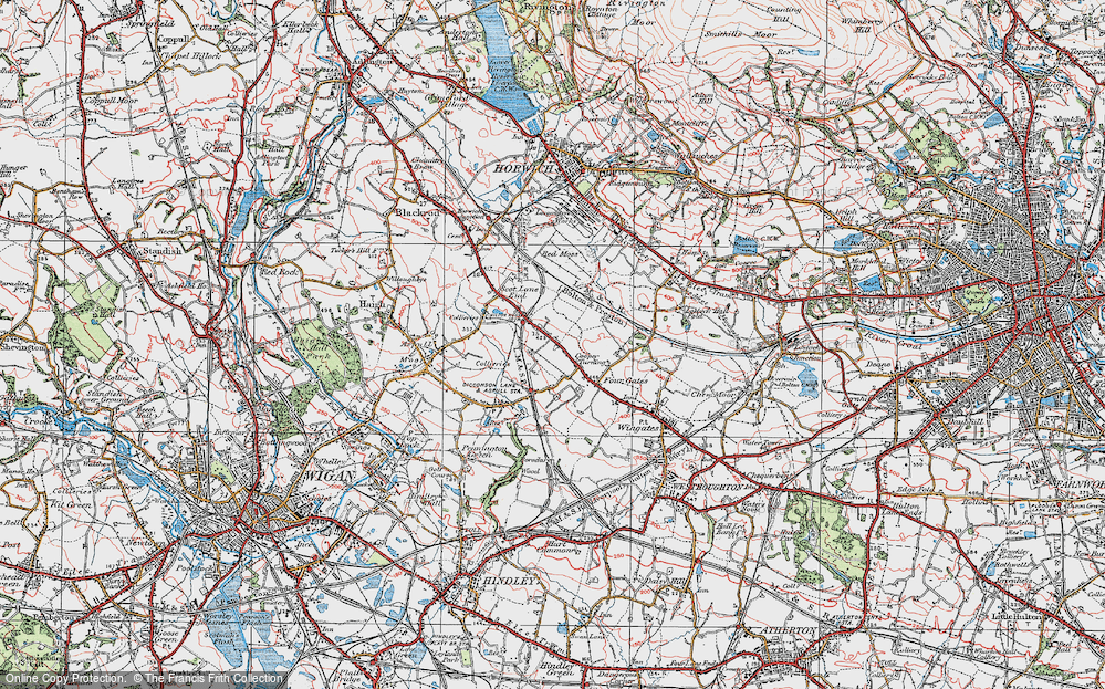 Old Map of Cooper Turning, 1924 in 1924