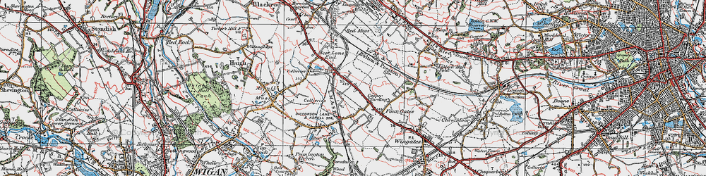 Old map of Cooper Turning in 1924