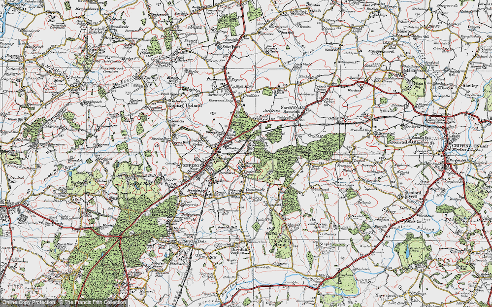 Old Map of Coopersale Common, 1920 in 1920