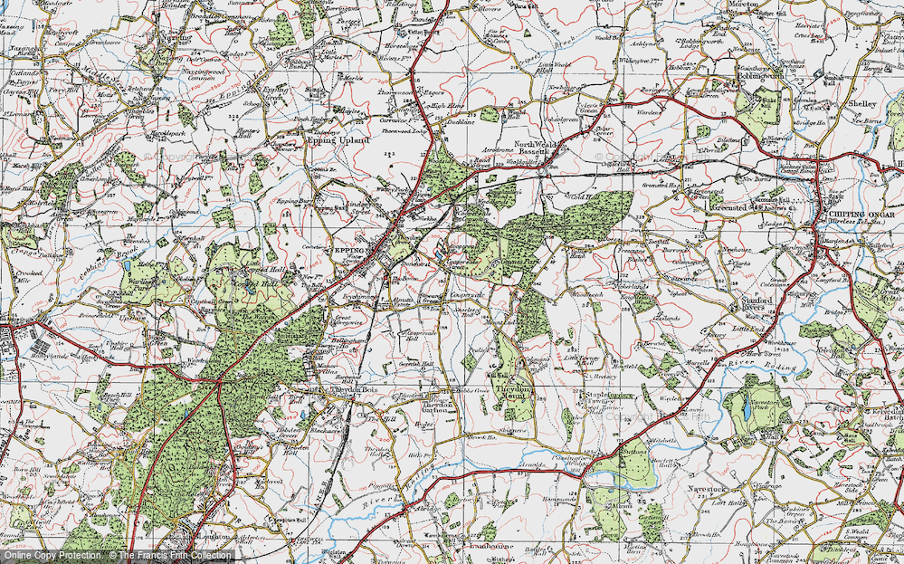 Old Map of Coopersale Street, 1920 in 1920