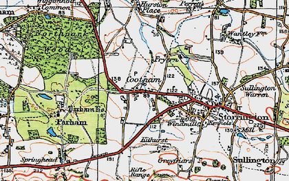 Old map of Cootham in 1920